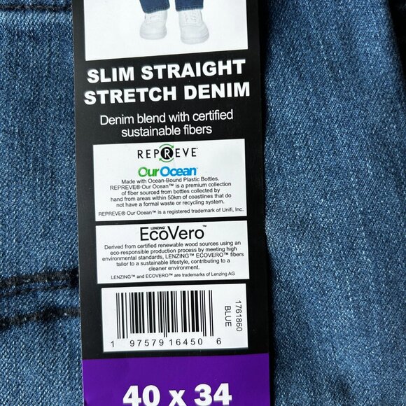 Buffalo David Bitton Men's Slim Straight Jean Stretch Denim Blue Size 40x34 - Picture 7 of 10